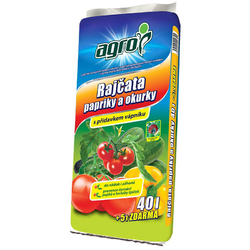AGRO Substrát pro rajčata, papriky a okurky 40 + 5L ZDARMA AGRO Substrát pro rajčata, papriky a okurky 40 + 5L ZDARMA